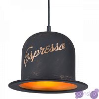 Подвесной светильник Pendant Lamp vintage Banker Bowler Hat ESPRESSO II