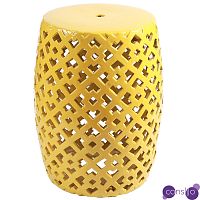 Керамический табурет Yellow Ornament Ceramic Stool
