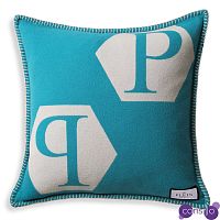 Подушка Philipp Plein Cushion Cashmere PP Logo 65 x 65 Blue