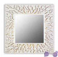 Квадратное зеркало настенное серебро CORAL