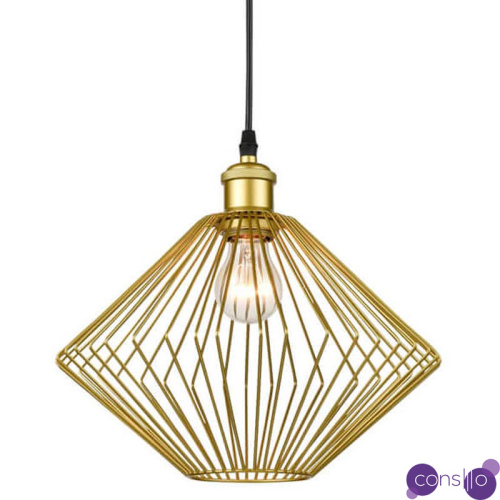 Подвесной светильник Loft Wire Cage gold