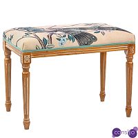 Банкетка с синими павлинами Emperor's Bird 65 см