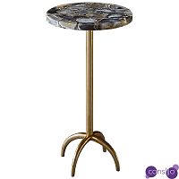 Приставной столик со столешницей из агата Grey Agate Side Table