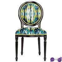 Мягкий стул с сине-зеленым узором Ikat Pattern