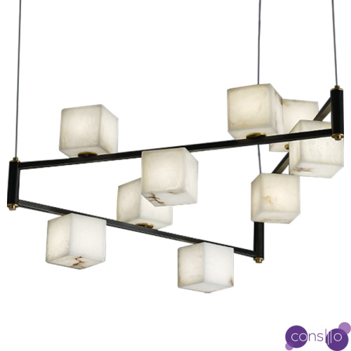 Люстра Marble Cubes Modern Light Chandelier 9 плафонов