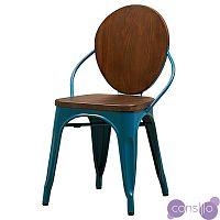 Стул Tolix chair Wooden Turquoise designed by Xavier Pauchard