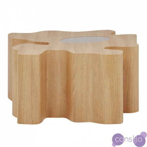 Журнальный столик деревянный фигурный дуб Пень от Odingeniy