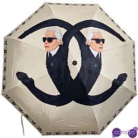 Зонт раскладной CHANEL дизайн 002 Бежевый цвет