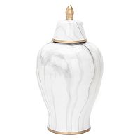 Ваза с крышкой White Marble Gold Vase