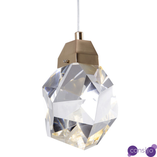 Подвесной светильник с хрустальным плафоном Esme Crystal Gold Hanging lamp