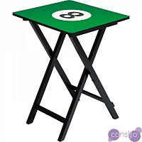 Приставной столик складной зеленый с черными ножками 40 см Еight