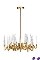 Люстра латунь/стекло прозрачное