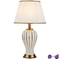 Настольная лампа с абажуром Celestina White Gold Lampshade Table Lamp