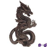 Декоративная статуэтка Дракон Dark Bronze Dragon Holding Sphere Statuette
