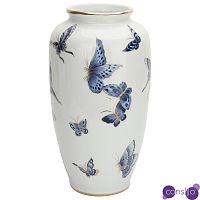 Ваза Porcelain Butterfly Blue and Gold Vase