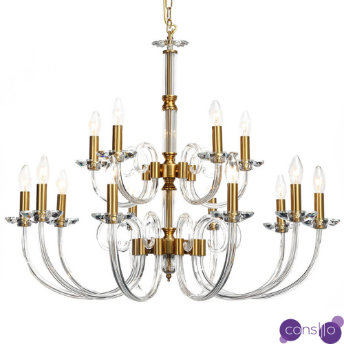 Люстра Twisted Glass Candles Chandelier 15