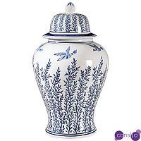 Ваза с крышкой Oriental Blue & White Flying Birds Vase