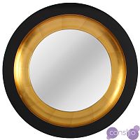 Зеркало круглое выпуклое черное с золотом Перигей