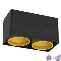 Накладной светодиодный светильник LeDron KEA 2 ED GU10 Black Gold
