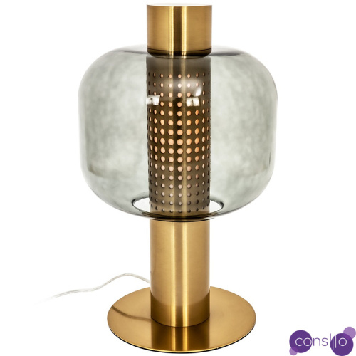 Настольная лампа со стеклянным плафоном Elario Metal Glass Table Lamp