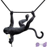 Подвесной светильник Seletti The Monkey Lamp Swing Black designed by Marcantonio Raimondi Malerba