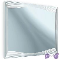Зеркало в ванную с подсветкой белое с декором 100х80 см Monaco