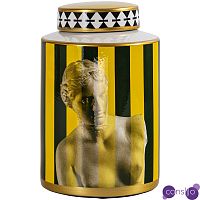 Ваза с крышкой Venus Yellow Black Vase