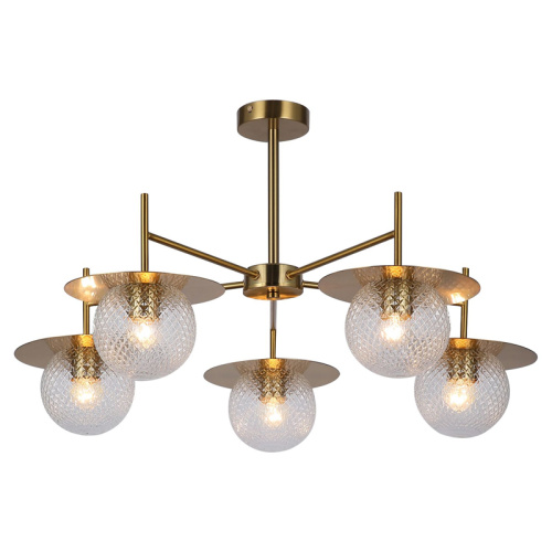 Люстра медного цвета с узорчатыми плафонами MATISSE Люстра медного цвета с узорчатыми плафонами MATISSE