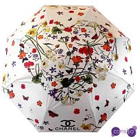 Зонт раскладной CHANEL дизайн 021 Белый цвет