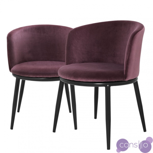 Комплект из двух стульев Eichholtz Dining Chair Filmore Set Of 2 purple