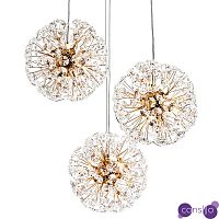 Подвесной светильник с 3-мя плафонами Crystal Dandelions Hanging Lamp