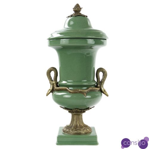 Ваза Selenia Green Vase Bronze Serpents