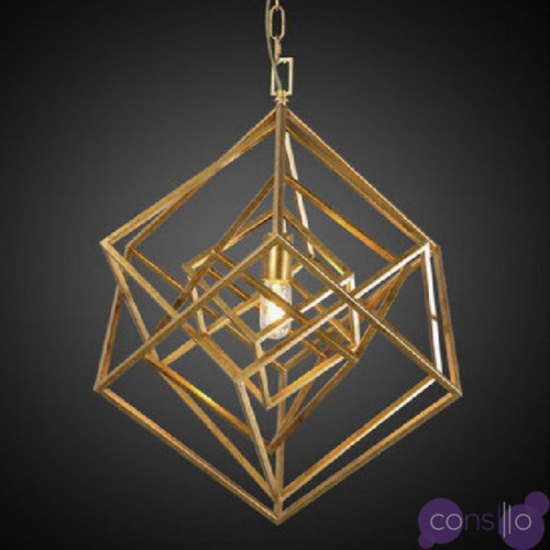 Подвесной светильник CUBIST Chandelier Gold 1 bulbs