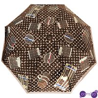 Зонт раскладной LOUIS VUITTON дизайн 016 Коричневый цвет