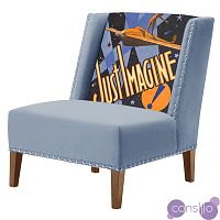 FUN Armchair Just Imagine Blue Дизайнерское кресло с цветным принтом