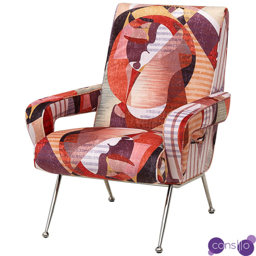 Кресло Face Geometric Print Armchair