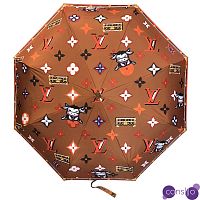 Зонт раскладной LOUIS VUITTON дизайн 006 Коричневый цвет