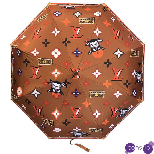 Зонт раскладной LOUIS VUITTON дизайн 006 Коричневый цвет