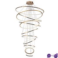 Люстра Композиция из 11 колец Ring Horizontal Chandelier Gold