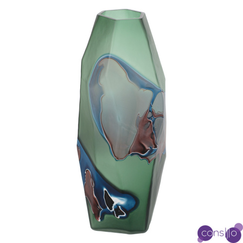 Ваза Polygonal Vase green