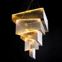 Люстра Золотые цепочки Willowlamp Geometric Storm Gold