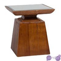 Приставной столик деревянный с зеркальным топом 38 см Pompeza