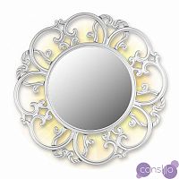 Круглое зеркало настенное серебро TIFFANY