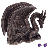 Декоративная статуэтка Дракон Dark Bronze Winged Dragon Statuette