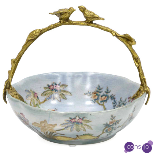 Фарфоровое блюдо-корзинка Blue Garden