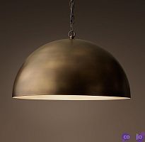 Подвесной дизайнерский светильник Antiqued Metal Dome Pendant by Restoration Hardware