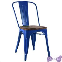 Кухонный стул Tolix Chair Wood Blue Синий designed by Xavier Pauchard in 1934