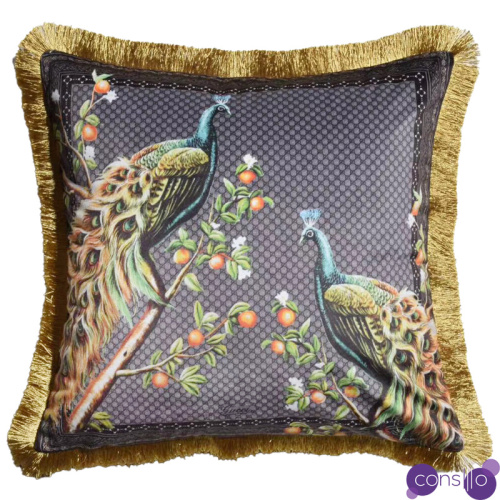 Декоративная подушка Cтиль Gucci Peacock