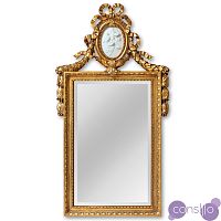 Зеркало прямоугольное с резьбой золотое Патрис Антик Голд