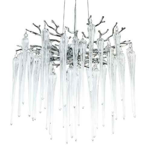 Люстра с хрустальными подвесками Frozen Drops Chandelier Chrome 10